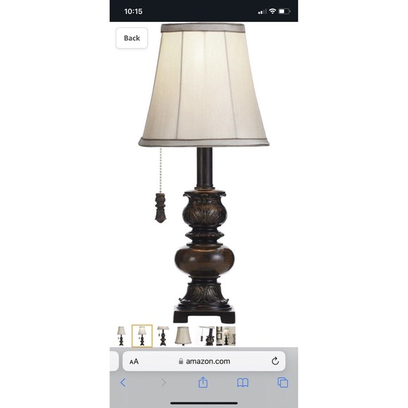 Trieste Marble 18 1/2" High Accent Table Lamp w/ Ivory Shade Antique Luxury Look - Picture 3 of 13